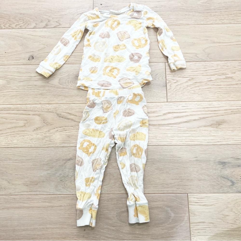 Angel Dear Yellow and Cream Kids Pajama Set